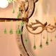 Green Glass Chandelier Drop Ornaments - Christmas Tree Ornaments - Set of 20